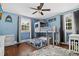 bedroom with bunk beds and hardwood floors at 319 26Th W St, Bradenton, FL 34205