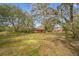 Expansive backyard offering privacy and mature trees at 3704 Berger Rd, Lutz, FL 33548
