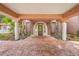 Elegant covered entry with brick flooring at 3704 Berger Rd, Lutz, FL 33548