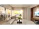 Bright living room with water views and comfortable seating at 411 E Shore Drive # 411, Clearwater Beach, FL 33767