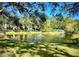 Landscaped pond with fountain and lush greenery at 5265 E Bay Dr # 410, Clearwater, FL 33764