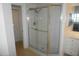 Large walk-in shower with glass enclosure at 6315 Shoreline Dr # 3208, St Petersburg, FL 33708