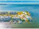 Aerial view highlighting waterfront location and boat docks at 828 Bahia Del Sol Dr # 59/ A, Ruskin, FL 33570