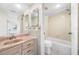 Clean bathroom with a tub shower and updated vanity at 828 Bahia Del Sol Dr # 59/ A, Ruskin, FL 33570