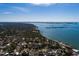 Aerial view showing a house near the water, in a quiet neighborhood at 8349 41St N Ave, St Petersburg, FL 33709