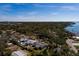 Aerial view of a single-Gathering home with a large backyard, located in a residential neighborhood at 8349 41St N Ave, St Petersburg, FL 33709