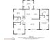 Floor plan showing a 3 bedroom, 2 bath home with a large living room and kitchen at 8349 41St N Ave, St Petersburg, FL 33709