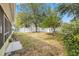 Large backyard with fenced perimeter and mature trees at 14003 Fareham Rd, Odessa, FL 33556