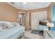 Cozy bedroom with daybed, built-in closet and access to hallway at 1534 Ridge Shore Dr, Tarpon Springs, FL 34689