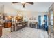 Spacious dining area features a glass table and stylish china cabinet at 1534 Ridge Shore Dr, Tarpon Springs, FL 34689