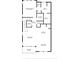 Floor plan depicting a living room, dining area, and primary bedroom at 16317 Gulf Blvd, Redington Beach, FL 33708