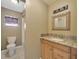 Clean bathroom with granite countertop vanity at 1702 S Miller Rd, Valrico, FL 33594