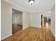 Dining room with hardwood floors and neutral walls at 1702 S Miller Rd, Valrico, FL 33594