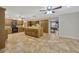 Open concept kitchen with center island at 1702 S Miller Rd, Valrico, FL 33594