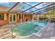 Inviting pool with screened enclosure at 1702 S Miller Rd, Valrico, FL 33594