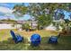 Firepit and seating area in a spacious backyard at 1707 Darlington Dr, Tampa, FL 33619