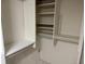 Large closet with hanging space and shelving at 17900 Gulf Blvd # 16C, Redington Shores, FL 33708