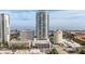 Aerial view of high-rise building, showing surrounding buildings, marina, and cityscape at 301 1St S St # 1404, St Petersburg, FL 33701