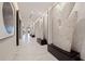 Elegant building hallway with modern art and marble floors at 301 1St S St # 1404, St Petersburg, FL 33701