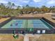 Aerial view of two pickleball courts in use at 3917 Briarlake Dr, Valrico, FL 33596