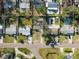 Aerial view showing home's location in a residential neighborhood at 4400 Carson Ne St, St Petersburg, FL 33703