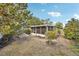 Screened porch in backyard with surrounding landscaping at 5157 School Rd, New Port Richey, FL 34653