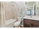 Full bathroom with shower/tub combo and vanity at 6230 Plover Meadow St, Lithia, FL 33547