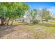 Large backyard with mature trees and a grassy area at 11395 83Rd Ave, Seminole, FL 33772