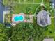 Aerial view of community pool and surrounding buildings at 1601 43Rd N St # 133, St Petersburg, FL 33713