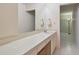 Bathroom boasts a vanity with a large mirror and a shower/tub combo at 1601 43Rd N St # 133, St Petersburg, FL 33713