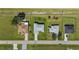 Aerial view of homes on a quiet residential street at 25434 Alicante Dr, Punta Gorda, FL 33955