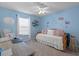 Cozy bedroom with daybed, workspace, and light blue walls at 2824 Countryside Blvd # 326, Clearwater, FL 33761