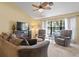 Relaxing living room with large windows and lake view at 2824 Countryside Blvd # 326, Clearwater, FL 33761