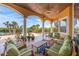 Spacious covered patio, offering scenic water views at 288 Mobbly Bay Dr, Oldsmar, FL 34677