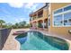 Resort-style pool and spa with stunning water views at 288 Mobbly Bay Dr, Oldsmar, FL 34677