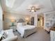 Spacious main bedroom with a luxurious feel and high ceilings at 3010 Palm Key Ave, Oldsmar, FL 34677