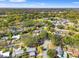 Aerial view of the property showcasing its location, surrounding neighborhood, and lush landscaping at 3310 Carib Rd, Tampa, FL 33618