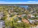 Residential area featuring homes with swimming pools surrounded by mature trees and landscaping at 3310 Carib Rd, Tampa, FL 33618