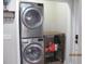 Stackable LG washer and dryer in laundry closet at 3829 Biscay Pl, Land O Lakes, FL 34639