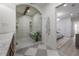 Modern bathroom featuring a large walk-in shower and marble finishes at 409 E Adalee St, Tampa, FL 33603