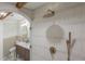 Bright walk-in shower with modern fixtures and tile at 409 E Adalee St, Tampa, FL 33603