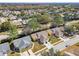 Aerial view of homes in a well-established neighborhood with mature trees and landscaping at 4210 Revere Cir, New Port Richey, FL 34653