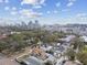 Drone view showing home's proximity to city skyline and downtown at 834 11Th N St, St Petersburg, FL 33705