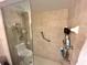 Walk-in shower with glass enclosure and grab bars at 880 Mandalay Ave # N111, Clearwater Beach, FL 33767