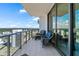 Balcony with stunning city views and seating at 100 1St N Ave # 2606, St Petersburg, FL 33701