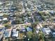 Neighborhood aerial view highlighting the layout of homes with mature trees and well-maintained streets at 10350 54Th N Ave, St Petersburg, FL 33708