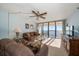 Living room with ocean view and comfortable seating at 15462 Gulf Blvd # 603, Madeira Beach, FL 33708