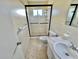 Clean bathroom with shower stall and updated vanity at 2311 Brisbane St # 65, Clearwater, FL 33763