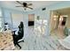 Bedroom with an office space and marble floors at 2311 Brisbane St # 65, Clearwater, FL 33763