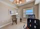 Bright bedroom with a ceiling fan and large window offering beautiful views at 2825 Terra Ceia Bay Blvd # 1504, Palmetto, FL 34221